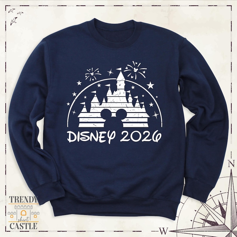 Sudadera Disney 2026, viaje familiar a Disneyland, camiseta de manga larga personalizada para vacaciones en Disney, sudadera con capucha familiar de Disneyworld, suéter Disney imagen 3