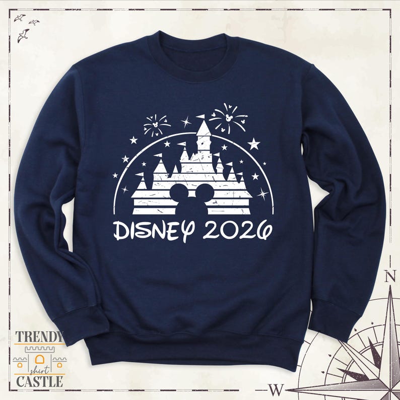 Sudadera Disney 2026, viaje familiar a Disneyland, camiseta de manga larga personalizada para vacaciones en Disney, sudadera con capucha familiar de Disneyworld, suéter Disney imagen 9