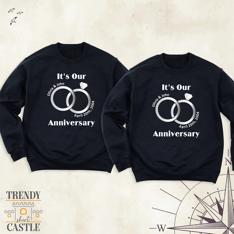 Anniversary Gift Long Sleeve by TrendyShirtCastle