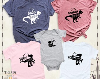 Family Matching Dinosaur Shirt, Birthday Crew Outfit, Dinosaur Family Shirt, Mama Dada Kids Saurus Family Tshirt, Cute Dinosaur Shirts