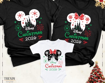 Disney Christmas Tee Disney Family Tshirt, Mickey Christmas Tee Minnie Christmas Shirt Christmas Party Shirt, Disneyworld Shirts