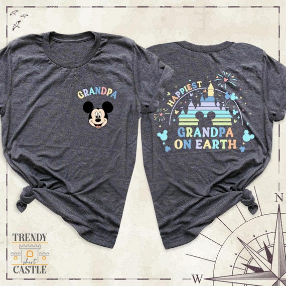 Disney Grandpa Shirt, Family Disney Shirt, Fathers Day Shirt, Disneyworld Shirts, Happiest Grandpa On Earth Tee, Grandpa Shirts, Disney Tees