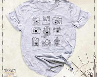 Photographer Shirt, Retro Camera Tee, Photography Tshirt, Camera Lover Shirt, Camera Gift Shirt, Vintage Camera Tee, Photography Lover Shirt
