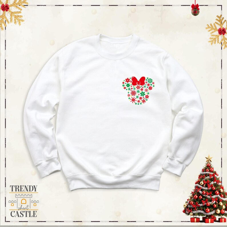 Mickey Minnie Head Christmas Sweatshirt by TSC