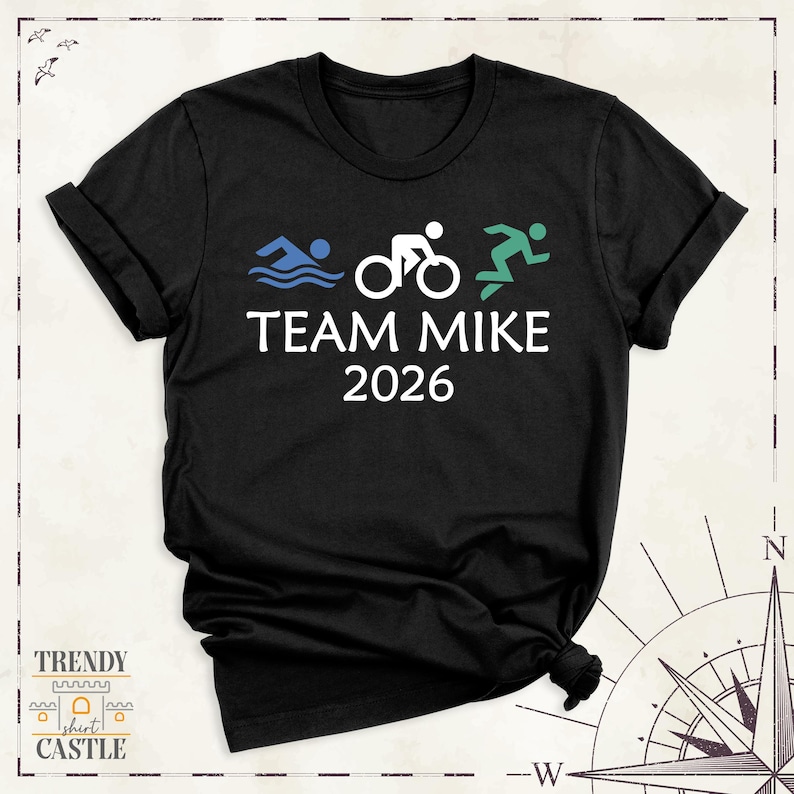 Triathlon Shirt Custom Team Name Triathlon 2026 Tee by TSC