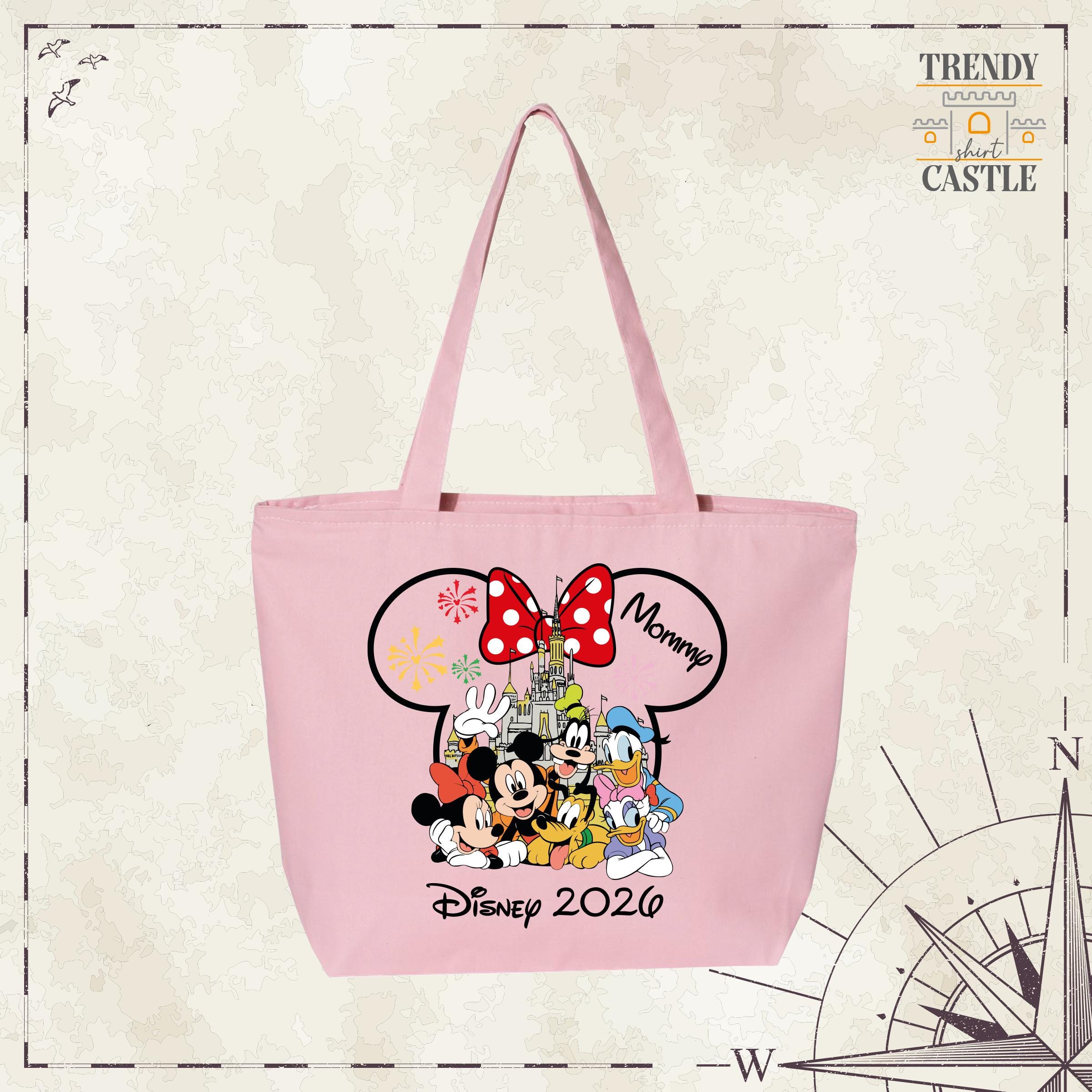 Disney 2026 Tote Bag, Disney Trip Bags, Family Disney Bag 