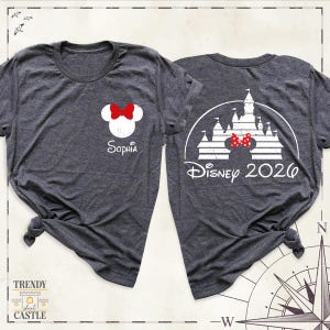 Custom Disney Vacation 2026 Shirt Disneyworld Family Shirts Two Sided Disney Tee, Disney Group Outfit, Disneyland Trip Tees, Disney Tshirts image 8