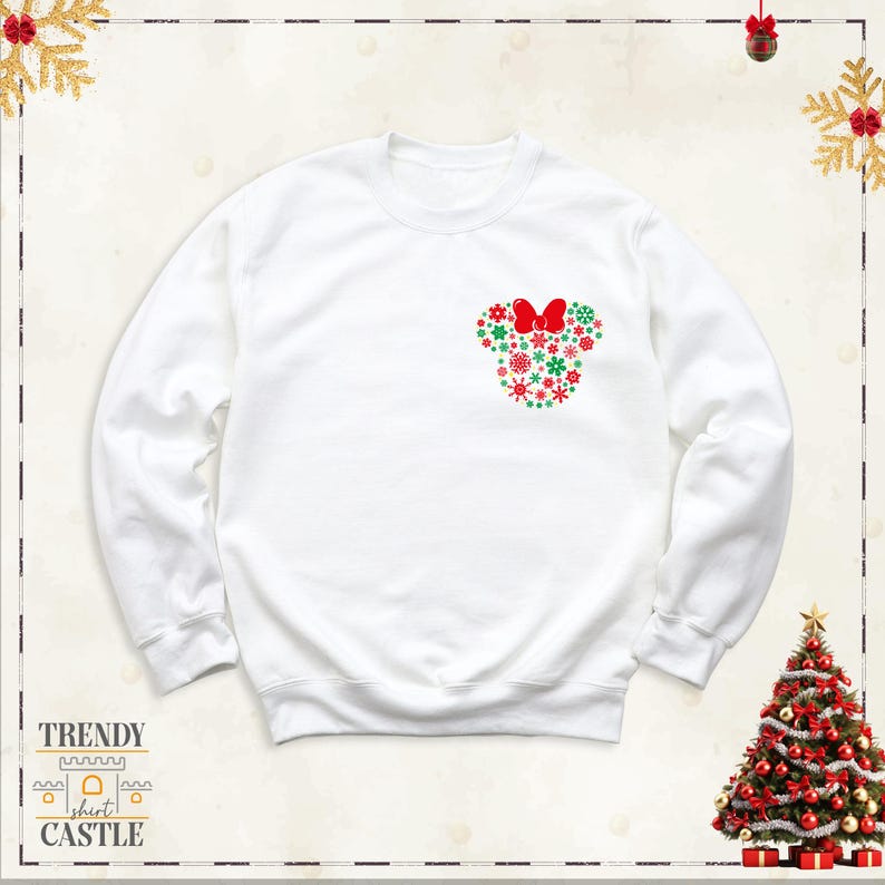 Mickey Minnie Head Christmas Sweatshirt by TSC