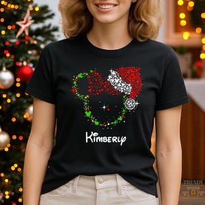 Disney Christmas 2025 Custom Family Shirt Tee, Disneyland Trip Christmas Party Santa Hat Shirt, Christmas Disneyworld Family Group Shirts