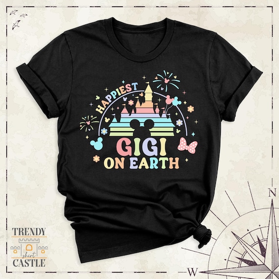 Disney Gigi Shirt, Disney Family Shirts, Mothers Day Shirt, Happiest Gigi On Earth Tee, Disney Grandma Shirt, Disneyworld Shirts, Nana Shirt