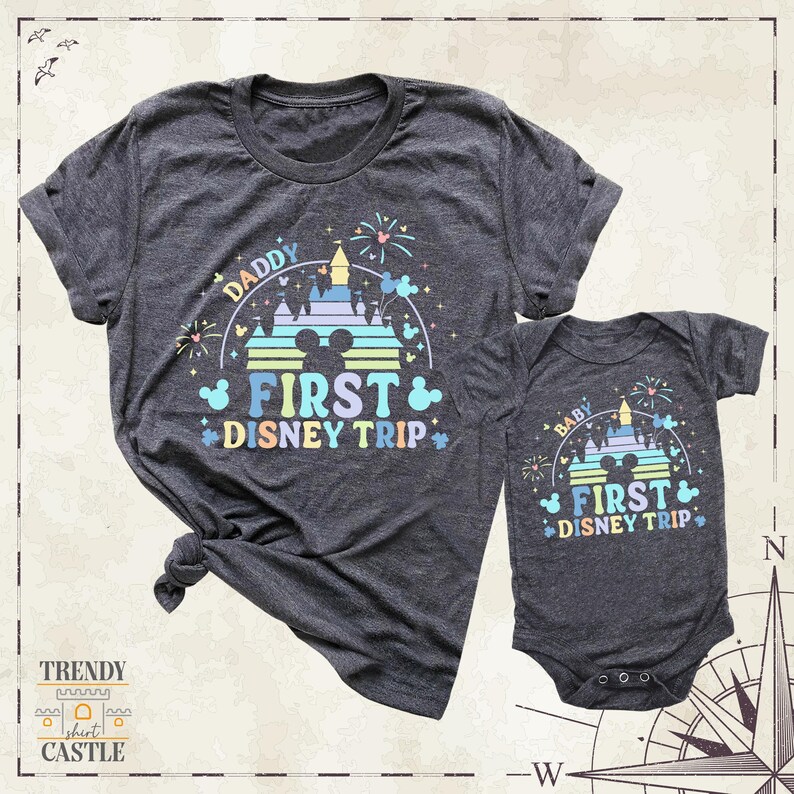 First Disney Trip Daddy Baby Matching Shirt by TSC