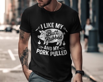 Funny BBQ Pig T-Shirt Design: Grill Master Humor (PNG Download