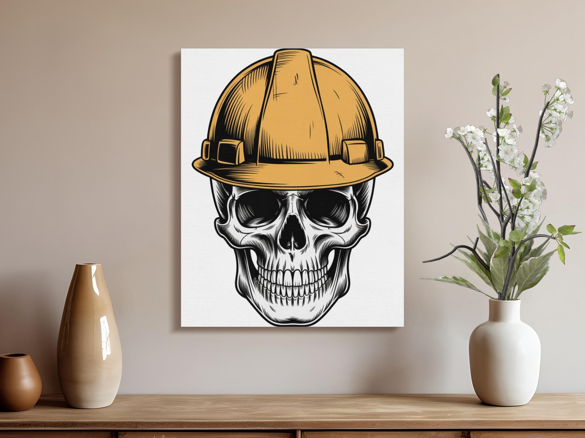 Skull Hard Hat PNG Bundle: Construction Worker Clipart (commercial Use ...