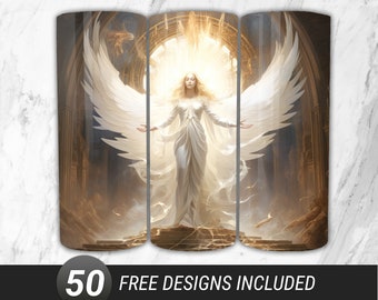 Angel Tumbler Design: 20 oz Skinny Tumbler Sublimation (Digital Download)