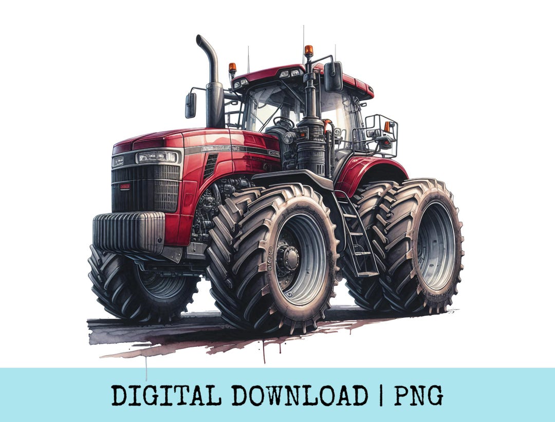 Red Farm Tractor Drag Racing Red Tractor Clipart PNG, Farm Tractor Digital Art, Agricultural Machine ...