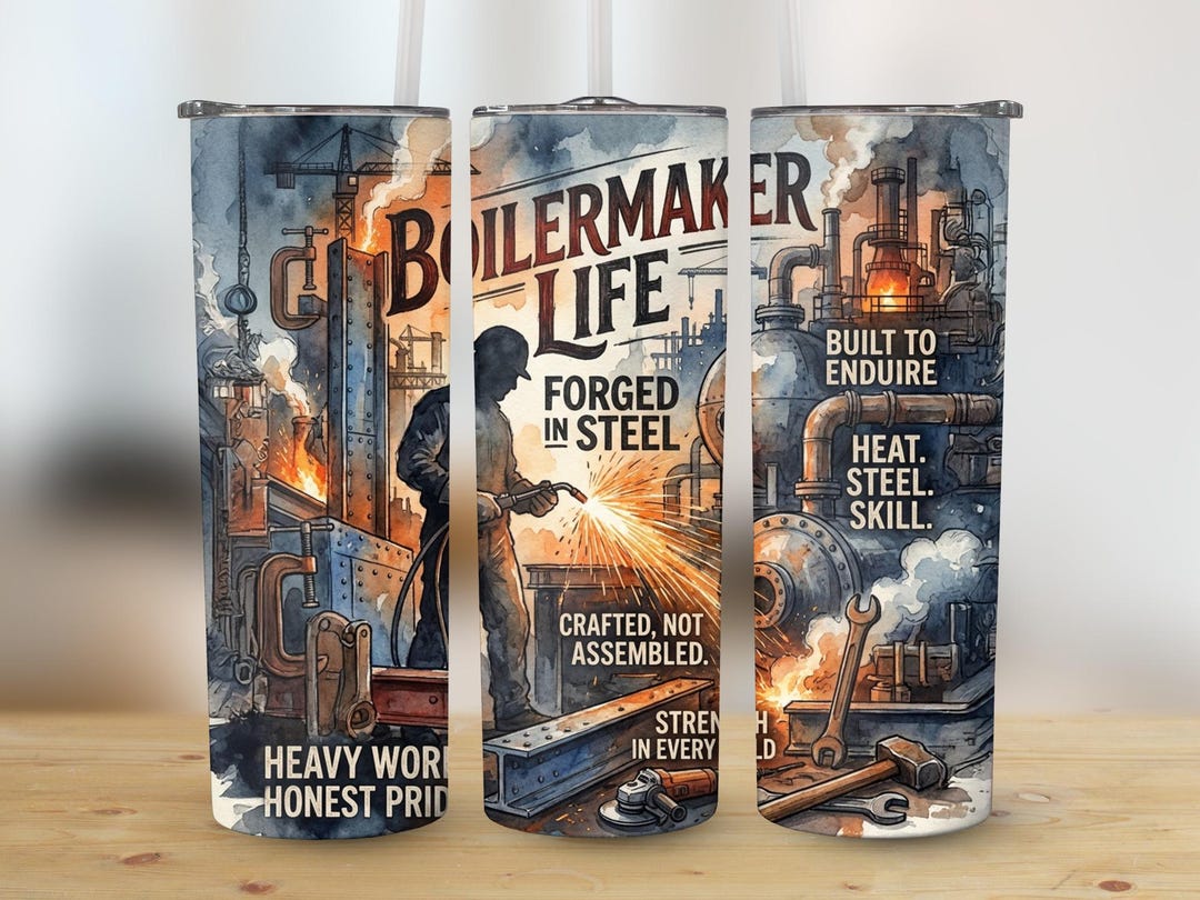 Boilermaker Life Digital File, Forged in Steel, Tumbler Wrap Design ...