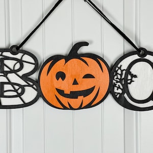 Halloween Pompoen Teken Deurhanger Houten Decor Spookachtig Deurteken Halloween Woondecoratie Pompoen Spider Monster Decor Halloween Houten Teken