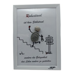 Stone picture "Retirement" for the pension, gift idea, decoration, souvenir, friends