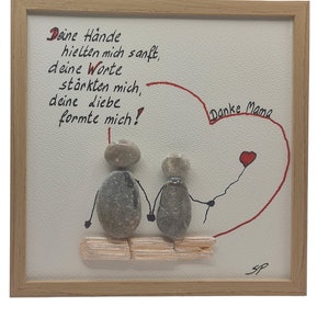 Steinbild für Mutter "Danke sagen" , Geschenkidee, kleines Dankeschön, Danke Spruch für Mutter, Nettes Geschenk für Mutter, schönes Zitat