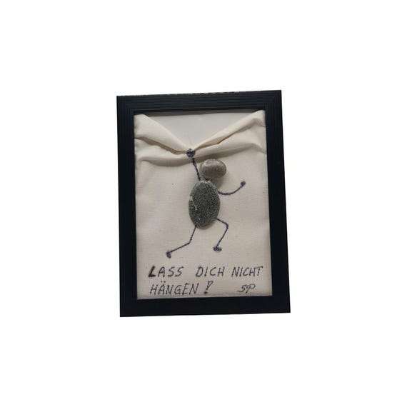 Stone picture "don't let it hang" special picture, unique stone picture, gift with motivation,
