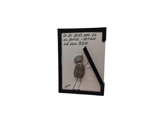 Stone picture "Self-confidence" special picture, unique stone picture, gift with motivation