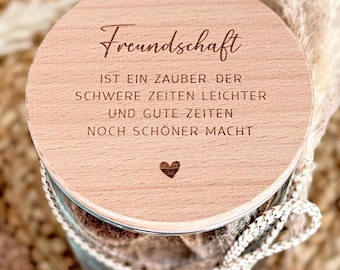 Personalisiertes Vorratsglas Freundschaft I Geschenkidee Geburtstag I Geldgeschenk Idee I Weihnachtsgeschenk Individuell I Beste Freundin