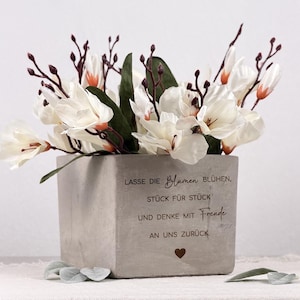 Danke Geschenk Individuell | Personalisierter Blumentopf Geschenkidee Lehrerin Erzieherin | Weihnachten Ostern | Abschiedsgeschenk Frauen