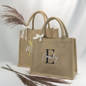 Personalisierte Jutetasche mit Name | Geburtstag, Jubiläen, Weihnachten, Geschenk, Freundschaft, Shopper, Jutebeutel, Handtasche, Muttertag
