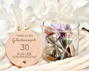 Gepersonaliseerde opbergpot | Geldcadeau voor verjaardagen | Wensvervullende pot | Verjaardagscadeaus | Jubileumverjaardagen 30e 40e 50e 60e 70e 80e