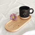 Personalized mug with name – set of mug and tray | Gift for girlfriend – Tray for special people engraving, friends gift idea
