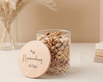 Vatertagsgeschenk Keksdose Gravur I Personalisiertes Vorratsglas mit Gravur zum Vatertag, Lustiges Geschenk für Papa, Geschenkidee Vatertag