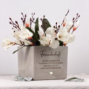 Beste Freundin Geschenk | Personalisierter Blumentopf Freundschaft, Geschenkidee Freundin Geburtstag | Weihnachtsgeschenk Individuell Frauen