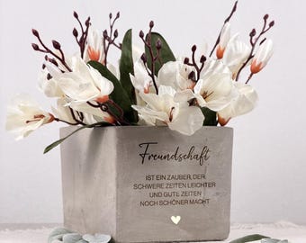Beste Freundin Geschenk | Personalisierter Blumentopf Freundschaft, Geschenkidee Freundin Geburtstag | Weihnachtsgeschenk Individuell Frauen