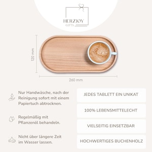Ein wunderschönes Buchenholz-Tablett, das sich als personalisiertes Geschenk für Mama, Schwester oder Freund eignet. Mit einer Hartwachs-Beschichtung für eine lange Lebensdauer und einfache Pflege. Perfekt für die Dekoration und das Servieren von Leckereien. Steingut Tasse. Personalisierte Geschenke