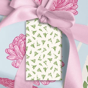 Green Cottagecore Floral Gift Tags - Set of 10