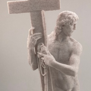 Sculpture Renaissance de Michel-Ange Le Christ ressuscité 25,8 pouces/250 mm, reproduction du musée