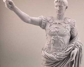 Roman sculpture Prima Porta Augustus 9.8 inch/250 mm, museum reproduction