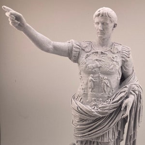 Roman sculpture Prima Porta Augustus 9.8 inch/250 mm, museum reproduction