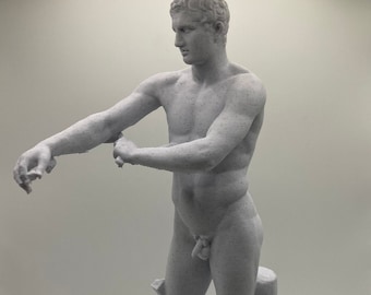 Griekse sculptuur Apoxymenos 9,8 inch/250 mm, museumreproductie
