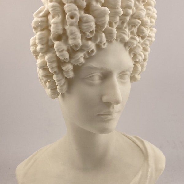 Roman sculpture bust of a Flavian woman "The Fonseca" 7.9 inch/200 mm, museum reproduction