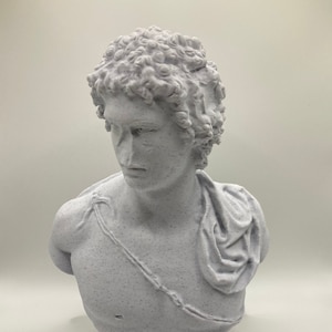 Roman sculpture male bust 7.9 inch/200 mm, museum reproduction