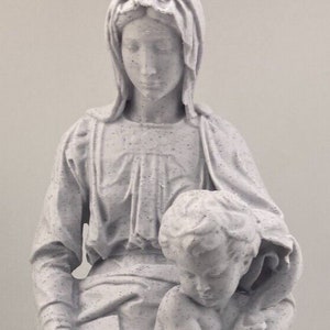 Michelangelo Renaissance sculpture Madonna of Bruges 7.9 inch/200 mm, museum reproduction