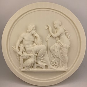 Thorvaldsen classical sculpture Jupiter and Nemesis 7.9 inch/200 mm, museum reproduction