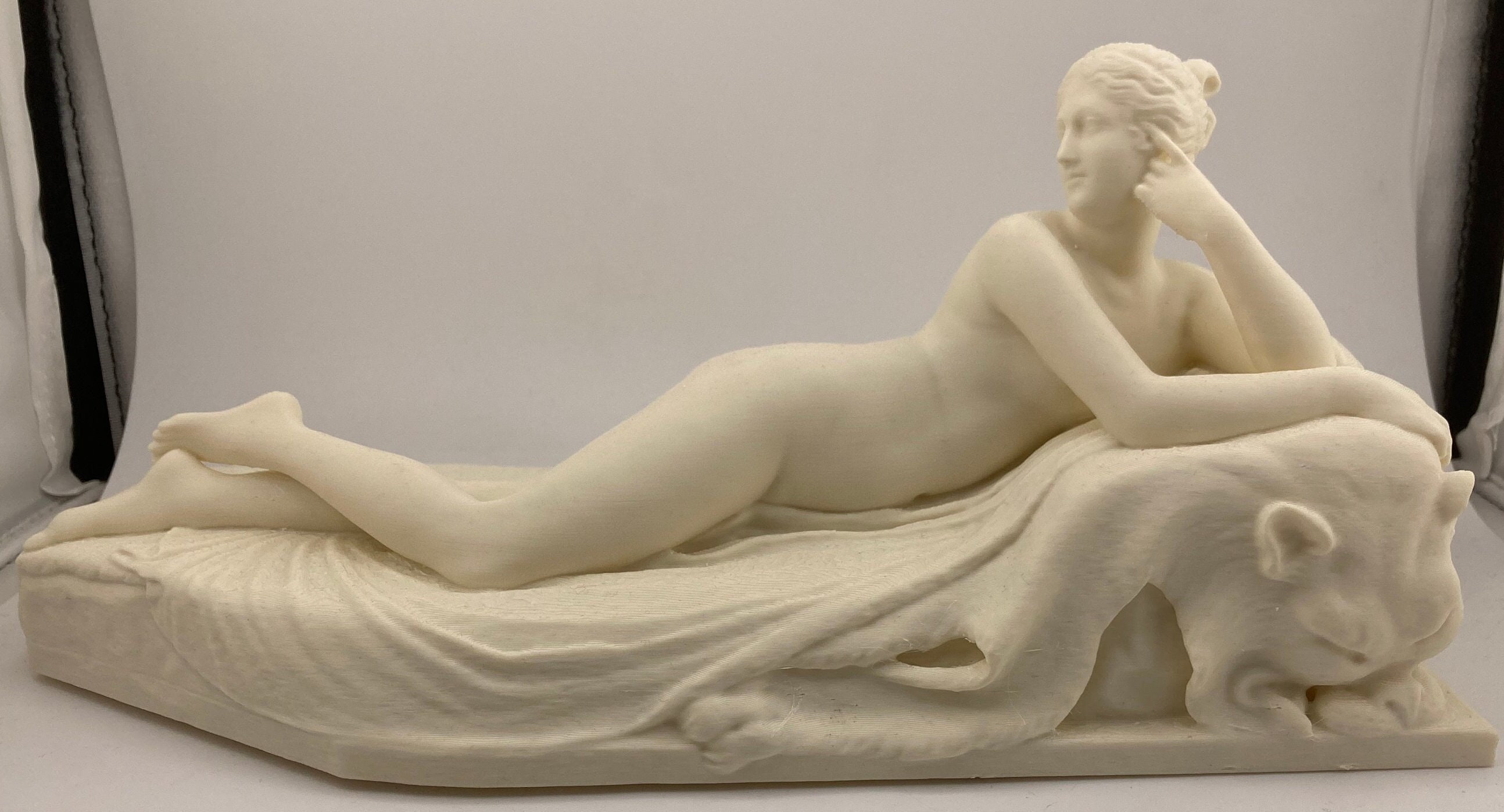 Canova classical sculpture Reclining Naid 9.8 inch/250 mm in width, museum reproduction