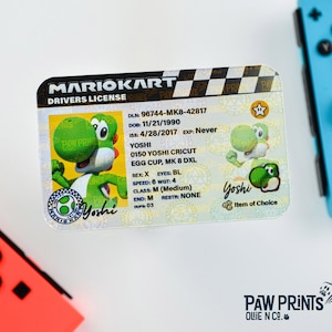 Kart Racing ID Card | Gag license | Racing video game gift |