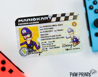 Custom Kart Racing ID Card | Gag License | Racing video game gift