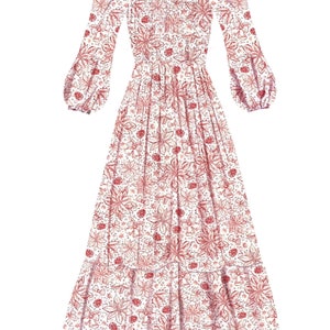 Klassieke toile mom-jurk
