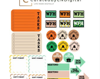 Work From Home Icons and Widgets