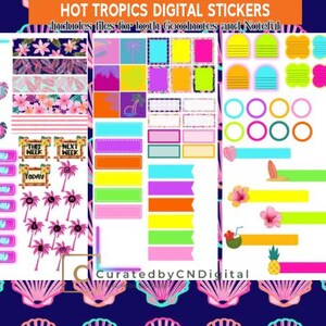Hot Tropics Digital Stickers