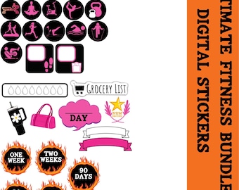 Digitale stickers Ultimate Fitness-bundel